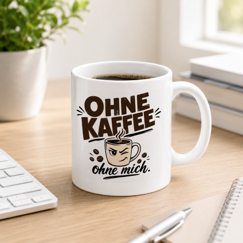 Tasse »Ohne Kaffee ohne mich.«