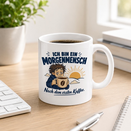 Tasse »Ich bin ein Morgenmensch Nach dem ersten...