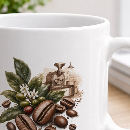 Tasse mit Kaffee-Motiv