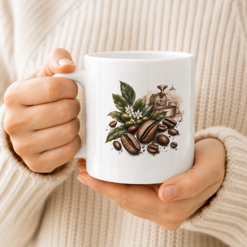 Tasse mit Kaffee-Motiv