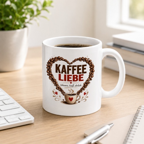 Tasse »Kaffee Liebe Schwarz, heiß,...