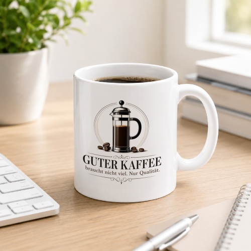 Tasse »Guter Kaffee braucht nicht viel. Nur...
