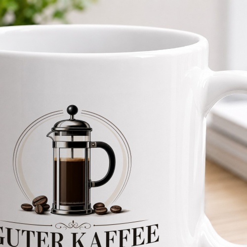 Tasse »Guter Kaffee braucht nicht viel. Nur Qualität.«