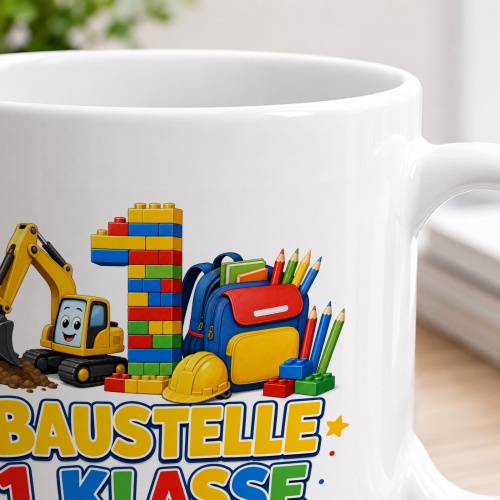 Tasse »Baustelle 1. Klasse Hier wird Wissen aufgebaut.«