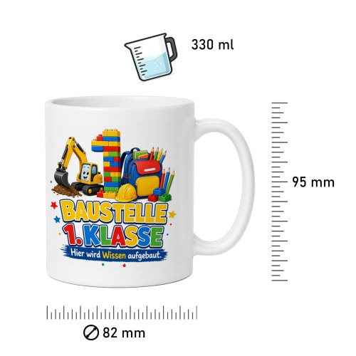 Tasse »Baustelle 1. Klasse Hier wird Wissen aufgebaut.«