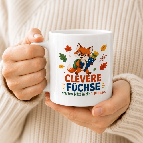 Tasse »Clevere Füchse starten jetzt in die 1. Klasse.«