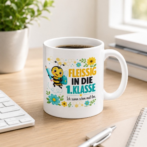 Tasse »Fleißig in die 1. Klasse Ich summ...