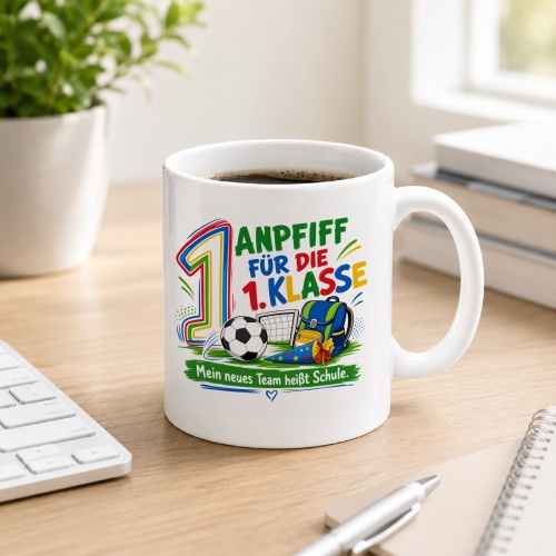 Tasse »Anpfiff für die 1. Klasse«