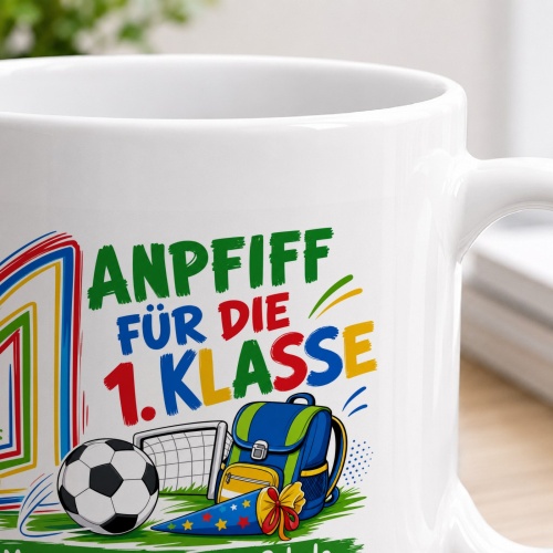 Tasse »Anpfiff für die 1. Klasse«