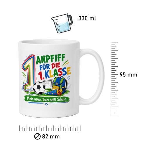 Tasse »Anpfiff für die 1. Klasse«
