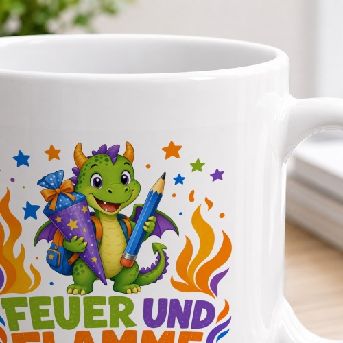 Tasse »Feuer und Flamme für die 1. Klasse«
