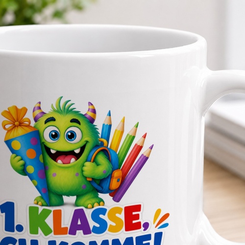 Tasse »1. Klasse, ich komme! Das wird monstermäßig gut.«