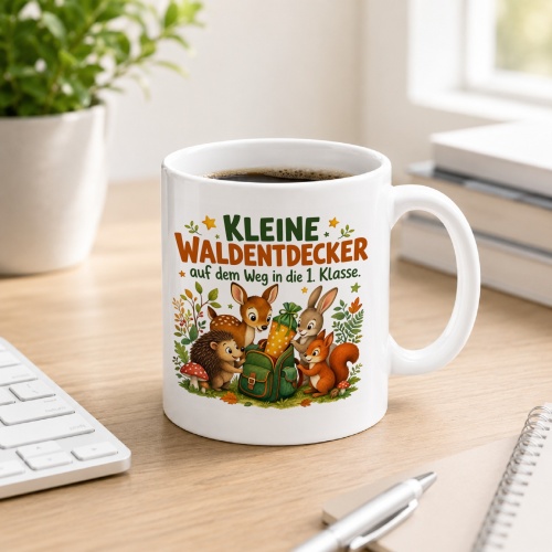 Tasse »Kleine Waldentdecker auf dem Weg in die 1. Klasse.«