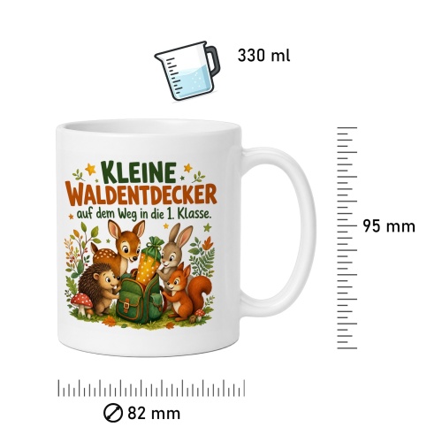 Tasse »Kleine Waldentdecker auf dem Weg in die 1. Klasse.«