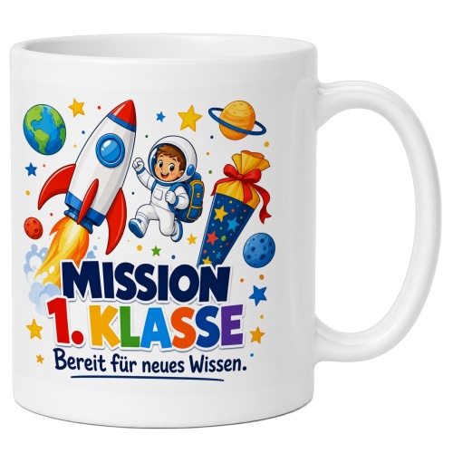 Tasse »Mission 1. Klasse Bereit für neues...