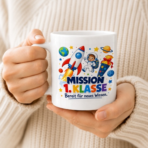 Tasse »Mission 1. Klasse Bereit für neues Wissen.«