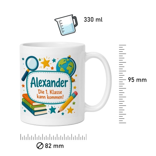 Tasse »Alexander Die 1. Klasse kann kommen!«