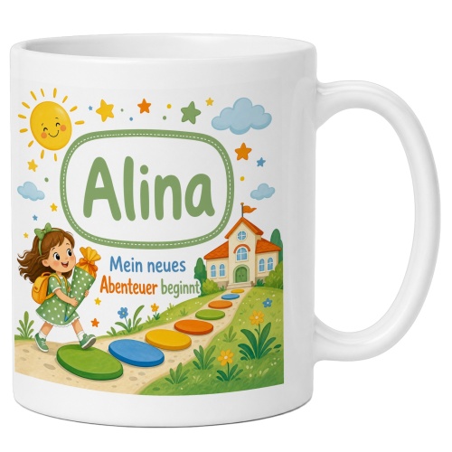 Tasse »Alina Mein neues Abenteuer beginnt«