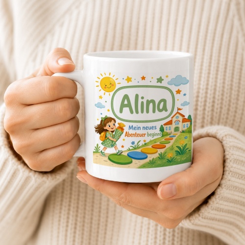 Tasse »Alina Mein neues Abenteuer beginnt«