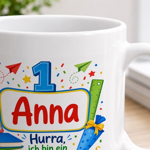 Tasse »Anna Hurra, ich bin ein Schulkind!«