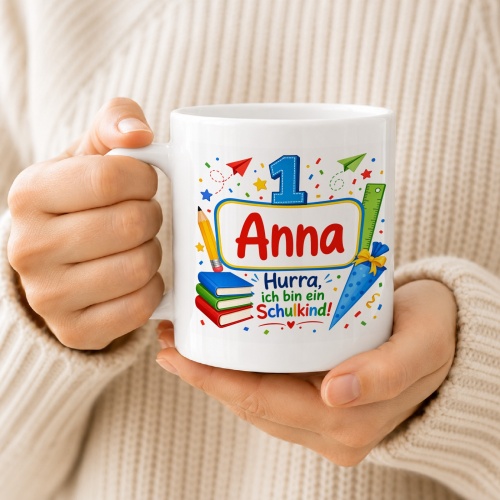 Tasse »Anna Hurra, ich bin ein Schulkind!«