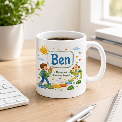 Tasse »Ben Mein neues Abenteuer beginnt«
