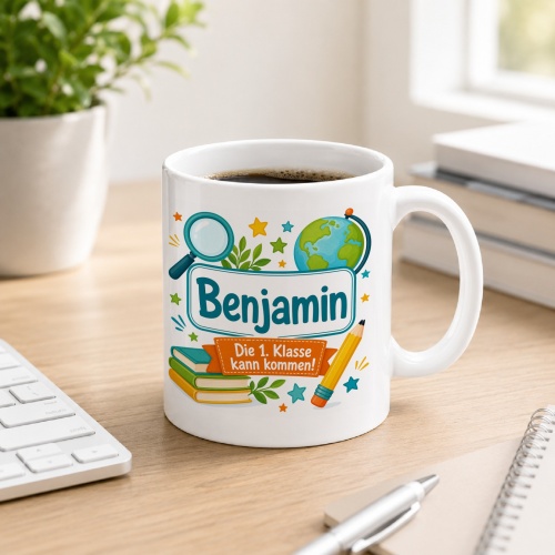 Tasse »Benjamin Die 1. Klasse kann kommen!«