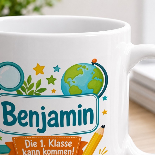 Tasse »Benjamin Die 1. Klasse kann kommen!«