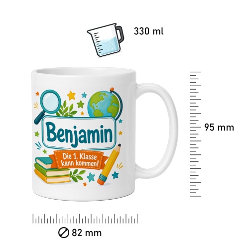 Tasse »Benjamin Die 1. Klasse kann kommen!«