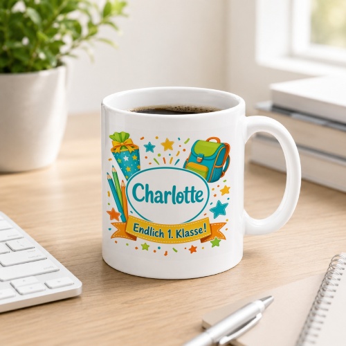 Tasse »Charlotte Endlich 1. Klasse!«