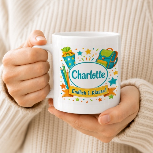 Tasse »Charlotte Endlich 1. Klasse!«