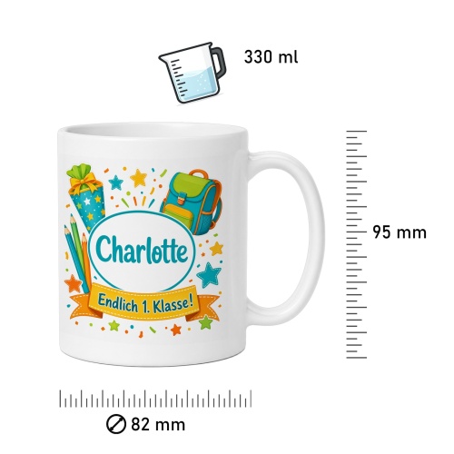 Tasse »Charlotte Endlich 1. Klasse!«