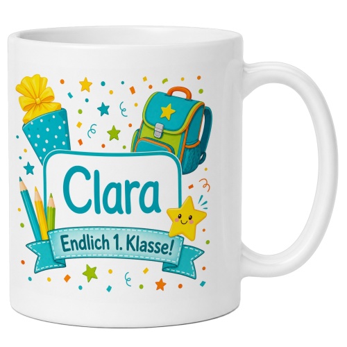 Tasse »Clara Endlich 1. Klasse!«