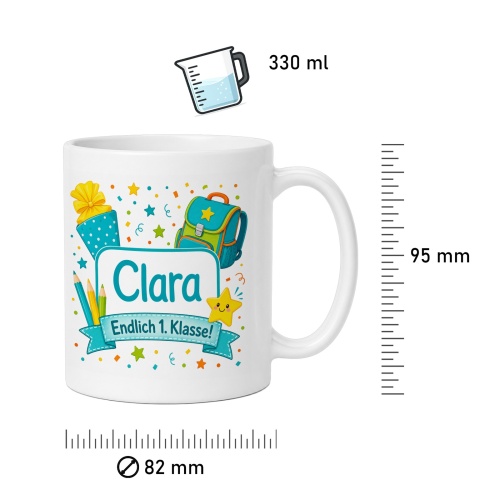 Tasse »Clara Endlich 1. Klasse!«