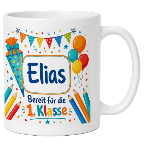 Tasse »Elias Bereit für die 1. Klasse«