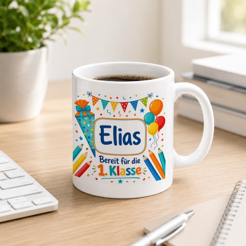 Tasse »Elias Bereit für die 1. Klasse«