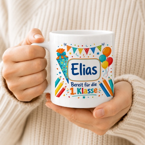 Tasse »Elias Bereit für die 1. Klasse«