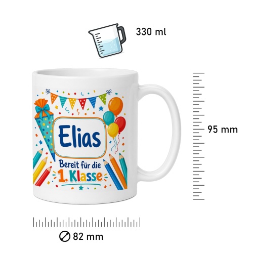 Tasse »Elias Bereit für die 1. Klasse«