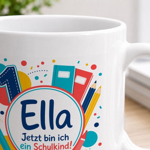 Tasse »Ella Jetzt bin ich ein Schulkind!«