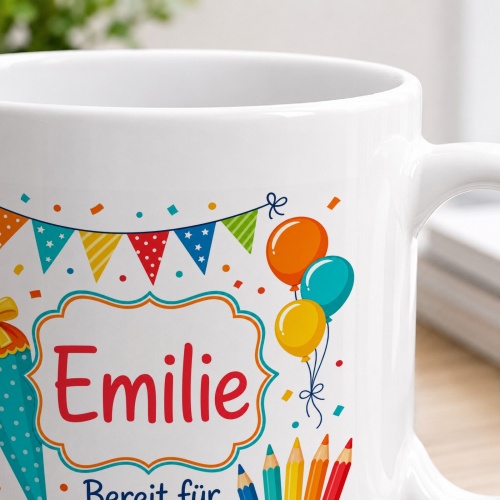 Tasse »Emilie Bereit für die 1. Klasse«