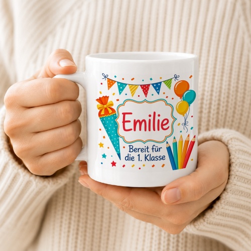 Tasse »Emilie Bereit für die 1. Klasse«