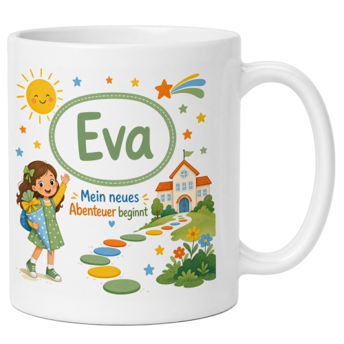 Tasse »Eva Mein neues Abenteuer beginnt«