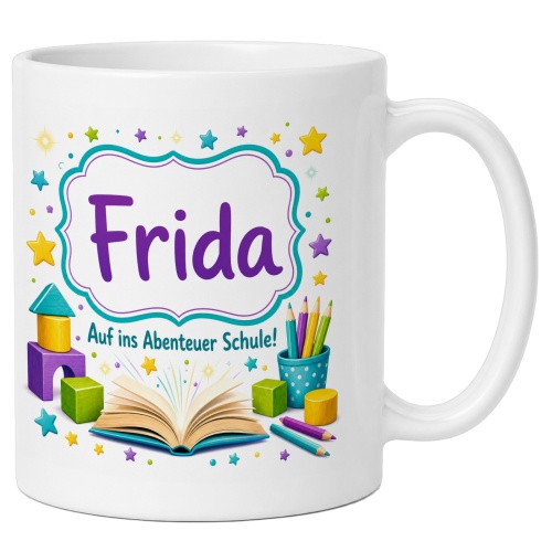 Tasse »Frida Auf ins Abenteuer Schule!«
