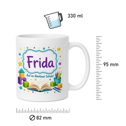 Tasse »Frida Auf ins Abenteuer Schule!«