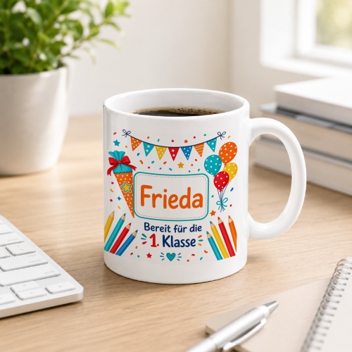 Tasse »Frieda Bereit für die 1. Klasse«