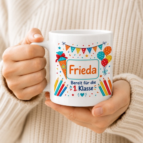 Tasse »Frieda Bereit für die 1. Klasse«