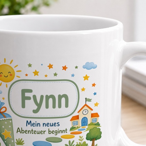 Tasse »Fynn Mein neues Abenteuer beginnt«