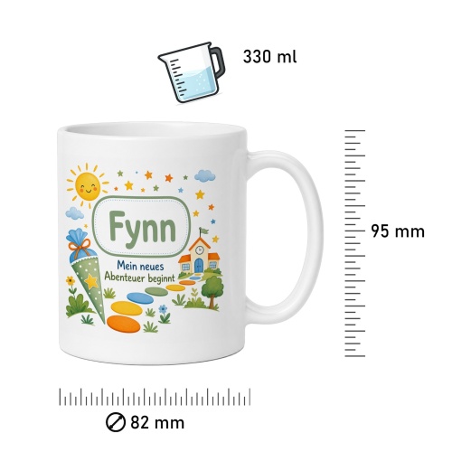 Tasse »Fynn Mein neues Abenteuer beginnt«