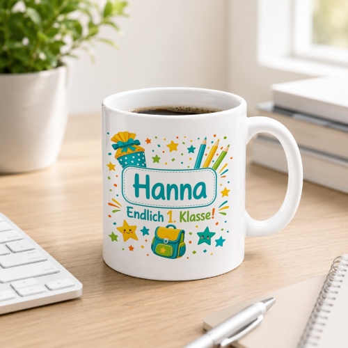 Tasse »Hanna Endlich 1. Klasse!«