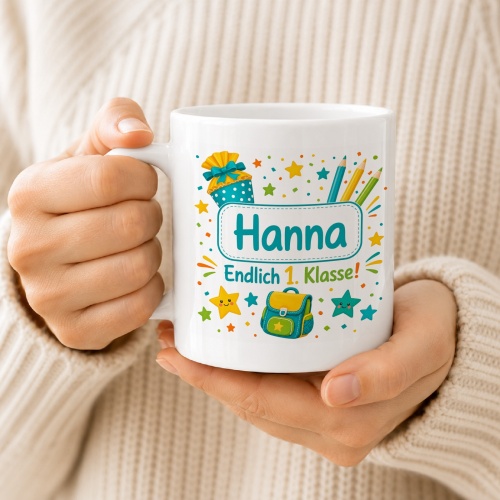 Tasse »Hanna Endlich 1. Klasse!«